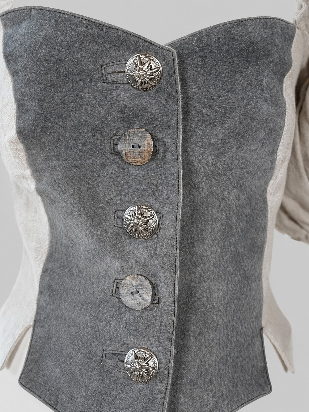 Vintage Two-tone Peasant Blouse, Cottagecore, Dirndl Blouse, Whimsy - Picture 5 of 10
